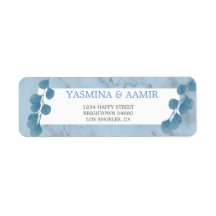 の結婚ユーカリ葉の青いテクスチャアドレスLa