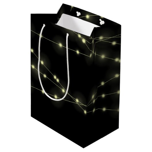 の結婚ライトを黒の中抱き枕 ミディアムペーパーバッグ (裏面アングル)
