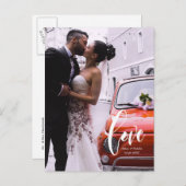 の結婚ラブスクリプトカスタムの写真名 案内ポストカード (正面/裏面)