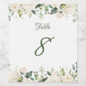 の結婚ラベルとテーブル番号。 ワインラベル (シングルラベル)