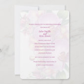 の結婚リハーサルとディナー招待状 招待状 (裏面)