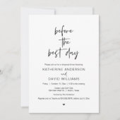 の結婚リハーサルのディナーは、日の前にインビ最高のーの 招待状 (正面)