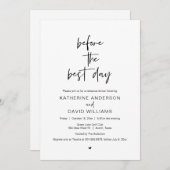 の結婚リハーサルのディナーは、日の前にインビ最高のーの 招待状 (正面/裏面)