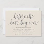 の結婚リハーサルのディナー最高のは 招待状 (正面)