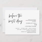 の結婚リハーサルのディナー最高の前 招待状 (正面)