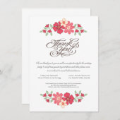 の結婚リハーサルのディナー素朴フローラ花 招待状 (正面/裏面)
