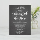 の結婚リハーサルのディナー素朴、ファームシャルボード 招待状 (スタンド正面)