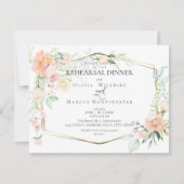 の結婚リハーサル |コーラルウォーターのカラー春開花 招待状 (正面)