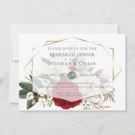 の結婚リハーサル | Burgundy Peonyフローラスプレー 招待状
