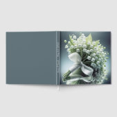 の結婚リリー・オブ・ザ・バレー・ブーケの鏡 ゲストブック (全面)