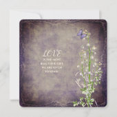 の結婚リリー・オブ・ザ・バレー・ヴィンテージ 招待状 (正面)