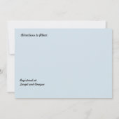 の結婚リングや輪とガーターベルトブライダルシャワー招待状 招待状 (裏面)