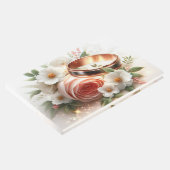 の結婚リングや輪と花 ゲストブック (コーナー)