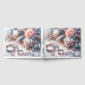 の結婚リングや輪と花 ゲストブック (全面)