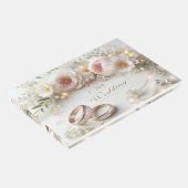 の結婚リングや輪と花 ゲストブック (コーナー)