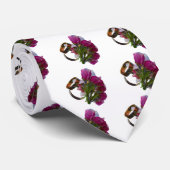 の結婚リングや輪と花 ネクタイ (ロール)