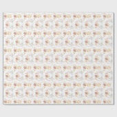 の結婚リングや輪と鳥類の水彩包み紙 ラッピングペーパー (フラット)