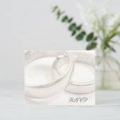 の結婚リングや輪ウェディングRSVPカード 出欠カード (スタンド正面)