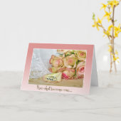 の結婚リングや輪オンバラ花びらカード カード (黄色い花)