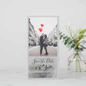 の結婚リングや輪グレー日付を保存 セーブザデート (スタンド正面)