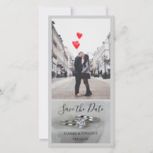 の結婚リングや輪グレー日付を保存