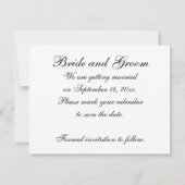 の結婚リングや輪グレー日付を保存 セーブザデート (裏面)