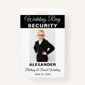 の結婚リングや輪セキュリティ – 選択文字色 – Lanyard バッジ (正面)