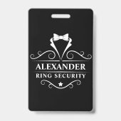 の結婚リングや輪セキュリティTuxedoネクタイ バッジ (正面)