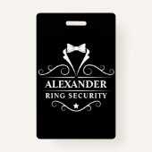 の結婚リングや輪セキュリティTuxedoネクタイ バッジ (正面)