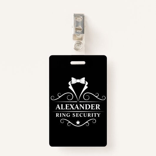 の結婚リングや輪セキュリティTuxedoネクタイ バッジ (正面クリップ)