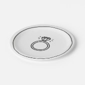 の結婚リングや輪パーティープレート ペーパープレート (アングル)