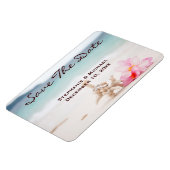 の結婚リングや輪ビーチ結婚式日付磁石を保存 マグネット (左側)