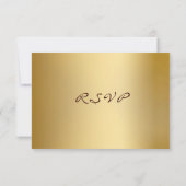 の結婚リングや輪ビーチRSVPカード 出欠カード (裏面)