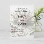 の結婚リングや輪フローラ結婚 招待状 (スタンド正面)