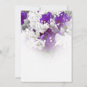 の結婚リングや輪ベアラ招待状紫ホワイト (裏面)