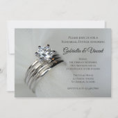 の結婚リングや輪リハーサルディナー招待状 招待状 (正面)