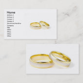 の結婚リングや輪名刺 名刺 (正面/裏面)