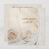 の結婚リングや輪更新願 招待状 (正面/裏面)