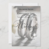 の結婚リングや輪発表招待状 招待状 (正面)