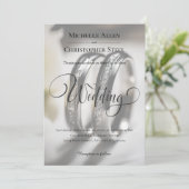 の結婚リングや輪発表招待状 招待状 (スタンド正面)