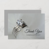 の結婚リングや輪結婚ありがとう サンキューカード (正面/裏面)