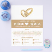 の結婚リングや輪結婚のイベントプランナー広告の チラシ (シングル)