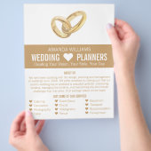 の結婚リングや輪結婚のイベントプランナー広告の チラシ (手)