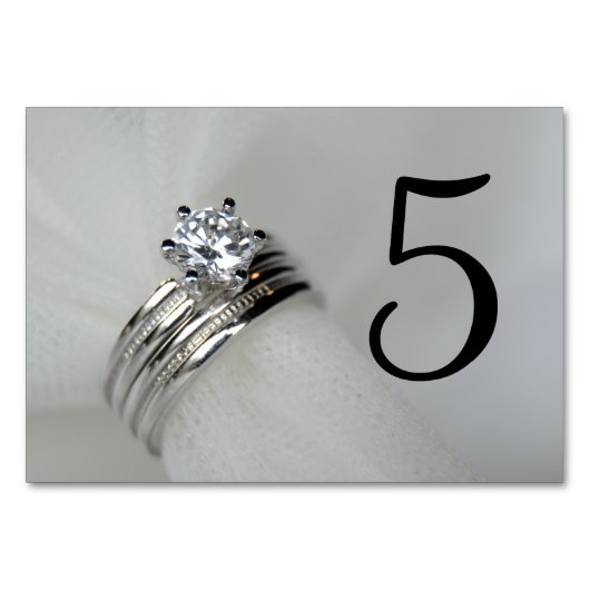 の結婚リングや輪表の番号 テーブルナンバー (正面)