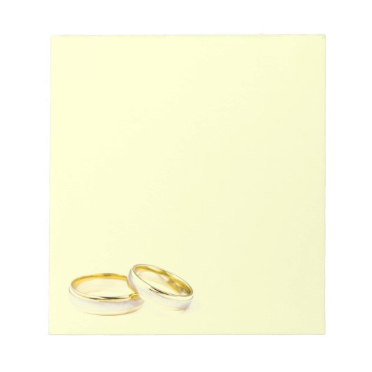 の結婚リングや輪 ノートパッド (正面)
