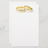 の結婚リングや輪 便箋 (正面/裏面)