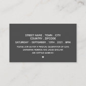 の結婚リングや輪、婚約パーティチケット招待状 エンクロージャーカード (裏面)