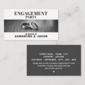 の結婚リングや輪、婚約パーティチケット招待状 エンクロージャーカード (正面/裏面)