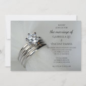 の結婚リングや輪 招待状 (正面)