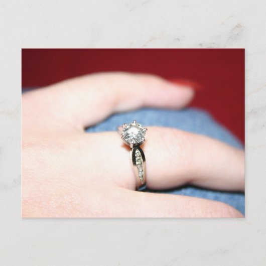 の結婚リングや輪IとYesはがき 案内ポストカード (正面)